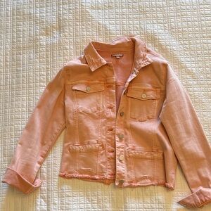 Dear John soft and stretchy jean jacket. Factory distressed